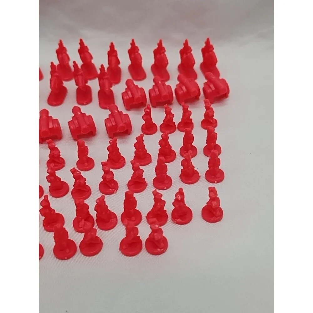 Set Of (60) 1993 Risk Red Board Game Player Pieces